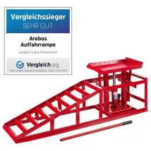 Arebos 2x pkw Auffahrrampe höhenverstellbar Hebebühne Auffahrbock Hebeplattform