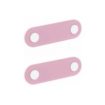 2x Poignée de meuble plastique entraxe 96mm hauteur 25,5mm Tiroir Armoire Commode Malle Porte Poignée Chambre Enfant Fille Garçon, blanc et rose