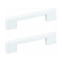 2x Poignée en plastique à visser Chambre enfant Garçon Fille Meuble Tiroir Armoire Commode, 96mm blanc