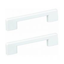 2x Poignée en plastique à visser Chambre enfant Garçon Fille Meuble Tiroir Armoire Commode, 128mm blanc