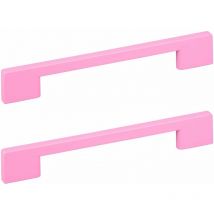 2x Poignée en plastique à visser Chambre enfant Garçon Fille Meuble Tiroir Armoire Commode, 96mm rose