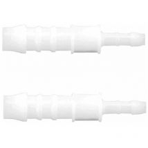 2x Gerader I-stutzen Schlauchverbinder Durchmesser 8mm + 4mm Reduzierstück Adapter Benzinleitung Rasenmäher Traktor Auto Roller