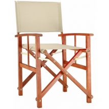 CASARIA Gartenstuhl Balkonstuhl Holz FSC -zertifiziert Klappbar 160kg Belastbar Bezug 30° Waschbar Armlehne Klappstuhl Garten Balkon Camping