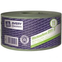2x Rolle Wert-Marke 57x30mm Grün 2000 Abrisse