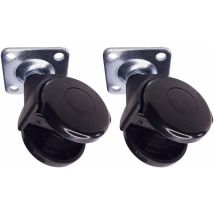 2x roulette pivotante diamètre 40mm capacité de charge 20kg hauteur 50mm acier meuble outillage