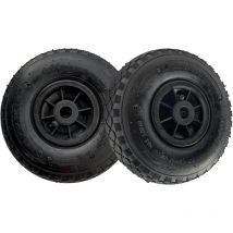 2x Sackkarrenrad Luftrad 260x85 3.00-4 Achlänge 75 mm 4PR Lagen mit Nadellager schwarz