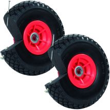 Trutzholm - 2x Sackkarrenrad Pannensicher 260x85 mm 3.00-4 60mm Nabenlänge pu Sackkarre Ersatzrad Rad Reifen