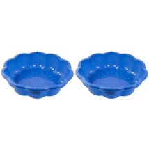 2x Sandkasten Blume Planschbecken Buddelkasten Sandkiste Kinderpool Kunststoff