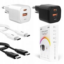 2x schnelles usb-c-ladegerät für telefon universal 20W + 2x usb-c-kabel 100W