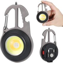 Ersandy - Mini-led-taschenlampe, Schlüsselanhänger, Tragbare Arbeitsleuchte, 800 Lumen, Led-taschenlampe, 7 Modi, Wiederaufladbar Und Wasserdicht, 