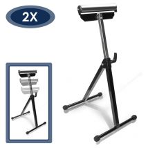 Vingo - 2x Servantes à rouleau Chevalet à roulettes Chevalet à roulettes Support Pliable Établi Support de matériel