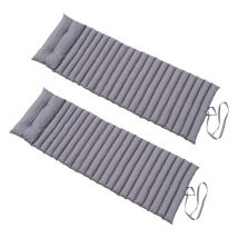 Red Deco - juego de 2 colchones para tumbona 180cm gris antracita - 2x sormiou gris anthracite