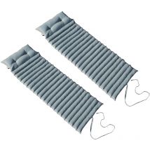 Red Deco - juego de 2 colchones para tumbonas 180 cm oliva - 2x sormiou olive