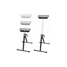 Naizy - 2x Support à Rouleaux Ajustable 68-107cm - Pliable, Antidérapants, Max. 60KG/Chaque