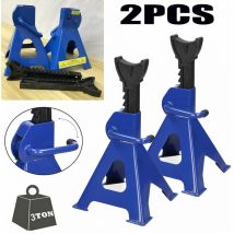 Dayplus - 2x support d'essieu 3 tonnes voiture Jack cliquet Heavy Duty support pour voiture 290 - 430mm