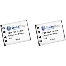 2x Trade-shop Kamera Li-Ion Akku für Olympus mju7040 mju Tough3000 Tough TG310 Tough TG320 VH210 VR325 VR330 X560 Yashica EZF-1230 Ordro DCT400