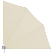 2x Paravent de balcon rabattable avec fixation murale 140x140cm Brise-vue extérieur terrasse protection murale Beige - Deuba