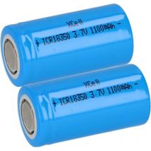 2x Xcell ICR18350 3,7V 1100mAh Akku