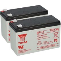 2x Yuasa Blei-Akku NP7-12 Pb 12V 7Ah VdS, Faston 4,8mm