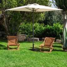 2x2 m parapluie en aluminium beige