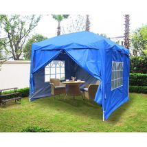Greenbay - 2x2m Outdoor Pop Up Gazebo Garden Party Marquee Tent with 4 Leg Weights Blue