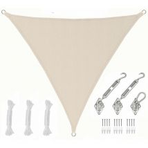 Amanka - 2x2x2 Voile d'Ombrage Triangulaire Étanche - Toile de Jardin avec Fixation Inox