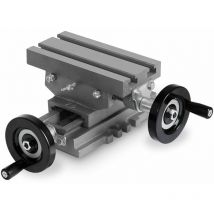 Kreuztisch aus Gusseisen und Stahl, Arbeitstisch 85 x 170 mm, Arbeitshöhe 100 mm, 2-Achsen Kreuztisch für Bohr- und Fräsarbeiten, Koordinatentisch