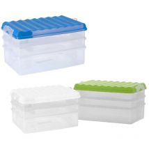 3 barattoli di condimenti impilabili con coperchio