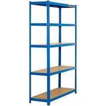 Rhino Racking - Three Bay 5-Tier Garage Shelving Unit 180x120x40cm Blue 200kg per tier