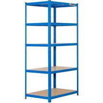 Rhino Racking - Three Bay 5-Tier Garage Shelving Unit 180x90x60cm Blue 200kg per tier