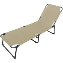 3-Bein Gartenliege Beige L188xB57xH30cm-MMC37201B