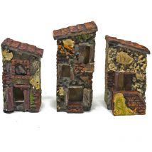 3 Casette per Presepe in Resina 9,5x4,5 cm C3063X