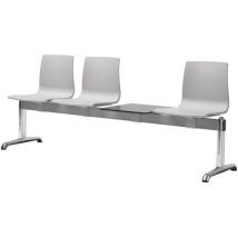 3 chaises et 1 tablette salle d'attente ignifugées Bench Alice - Scab