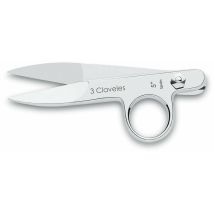 Tijera Tejedora Cortahilos De Acero Carbono-12,5 Cm / 5, Acciaio Al Carbonio, Gris, 18.579999999999998x5.38x1.08 Cm - 3 Claveles