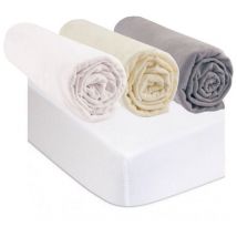 3 Draps housse 40x90 Multi + 2 Alèses 40x90 en Coton Bio