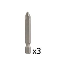 3 Embouts vissage Phillips No3 Lg 50mm revêtement tin Diager