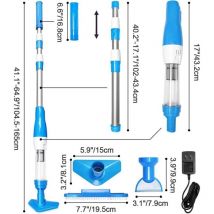 3 en 1 Aspirateur de Piscine sans Fil, Nettoyeur de Piscine à Batterie Rechargeable avec Fonction de brossage et d'essuyage, Aspirateur à Main