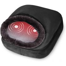 Gotrays - 3-en-1 Masseur de Pieds Chauffant et Vibrant, Massage du Dos avec Chaleur, Coussin Chauffant rapide et 5 modes de massage, Réchauffe-pieds,