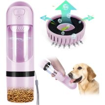3-in-1-wasserflasche Mit Filter Für Hunde, 300 Ml Wasser Und 150 Ml Futter, Auslaufsicher Und Tragbar Für Wanderungen Und Reisen