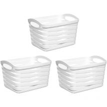 Kit 3 paniers rectangulaires moyens 1,5 litres 7house