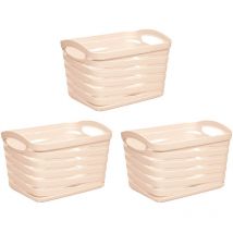 Kit 3 paniers rectangulaires moyens 1,5 litres 7house