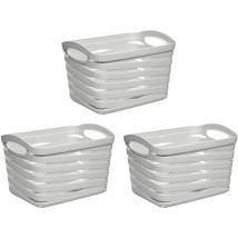 Kit 3 paniers rectangulaires moyens 1,5 litres 7house