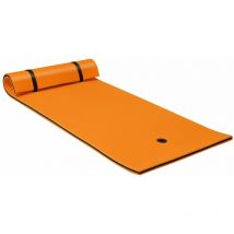 Gymax - 3 Layer Floating Water Mat Swimming Pool Float Pad with Rolling Pillow Foam Pad