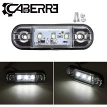 3 led marqueur latéral indicateur lumière remorque camion bus camion van étanche 12 v / 24 v (blanc)