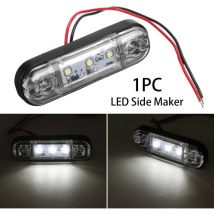 2PCS 3 led marqueur latéral indicateur lumière remorque camion bus camion van étanche 12 v / 24 v 3 couleurs (blanc)