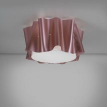 Linea Zero - 3 Lichter Rosa Metall Deckenlampe Cm. 60 x 32 Std