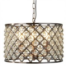 Marquise - 3 Light Ceiling Pendant Copper with Glass Crystals, E14 - Searchlight