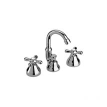 3-Loch-Bidetmischer mit verstellbarem Auslauf Paini Liberty 17CR314 Chrom