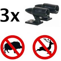 3 LOT DE 2 x HOBI 100% Original AVERTISSEUR À ULTRASONS REPOUSSE GIBIER Sifflets Ultrasons Anti Collision Voiture