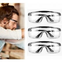 3 Lunettes de protection antibuée et anti-UV et résistantes aux rayures, adaptées au lieu de travail, à la construction, au bricolage, au